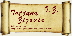 Tatjana Žižović vizit kartica